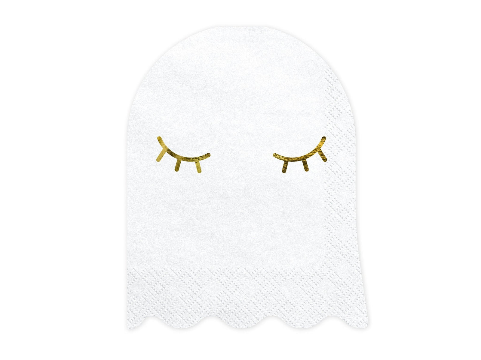 White & Gold Ghost Party Napkins - Stesha Party