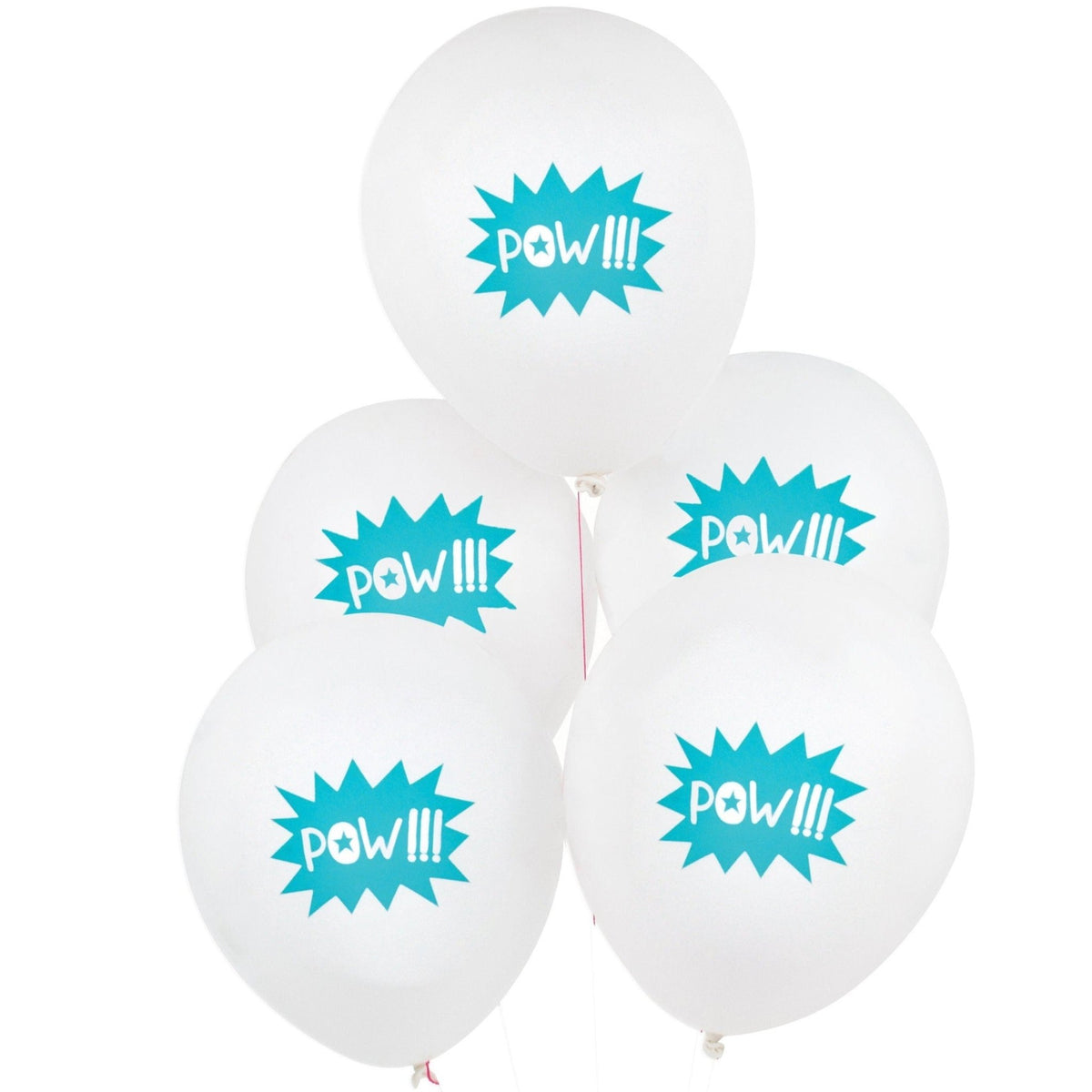 White Superhero Balloons - Stesha Party