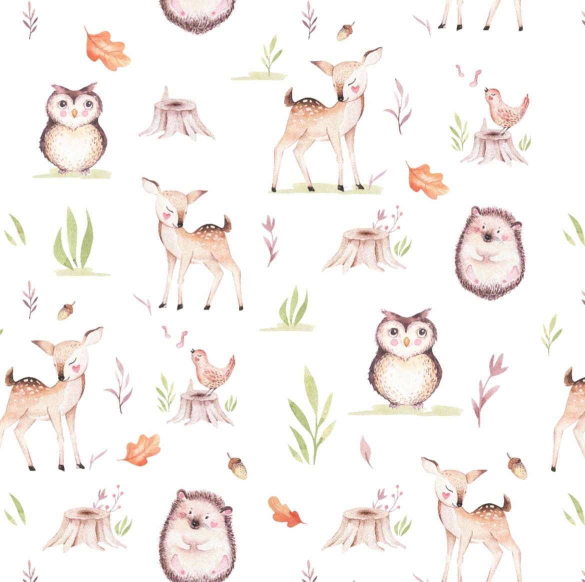 8x2.5' Baby Animals On Woodgrain Baby Shower Gift Wrapping Paper