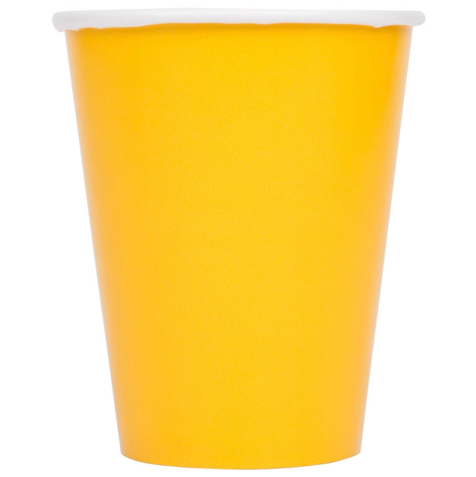 Yellow 9oz Paper Cups - Stesha Party - 1st birthday boy, backyard