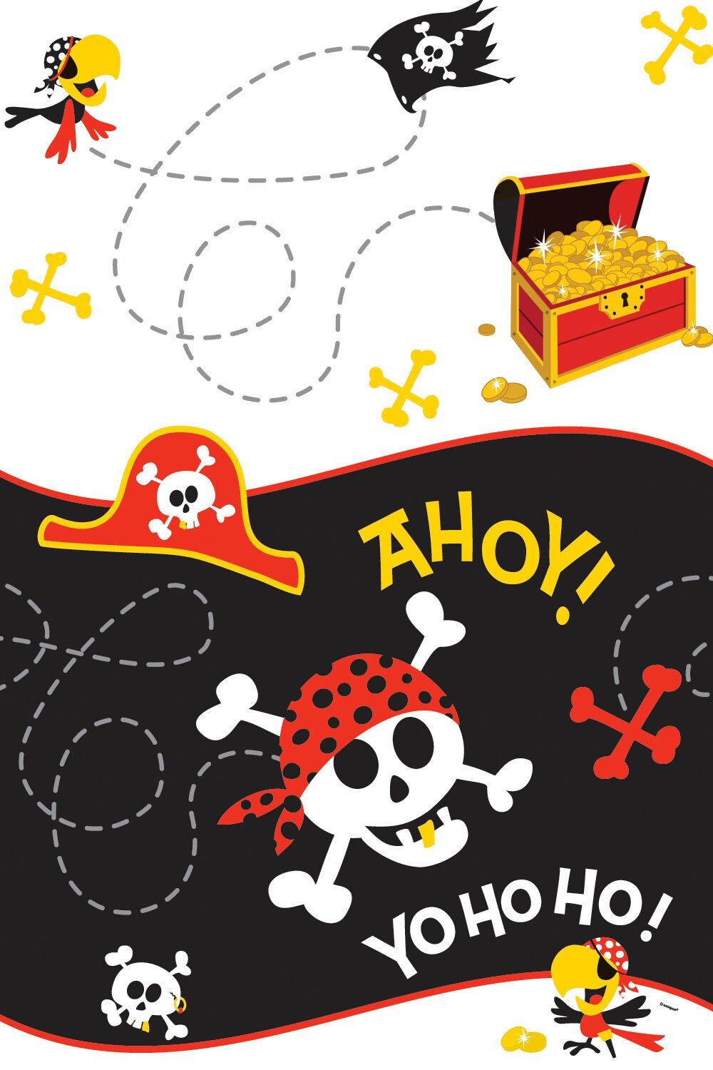 Yo Ho Ho Ahoy Pirate Party Tablecloth - Stesha Party